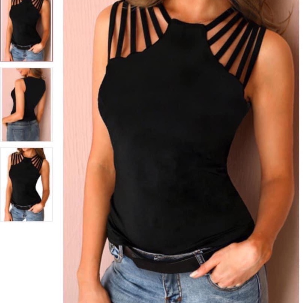 Black tank top